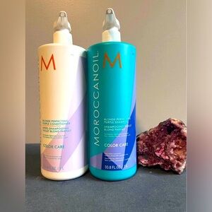 Morocanoil Blond Perfecting Shampoo 1L and Conditioner 1L bundle